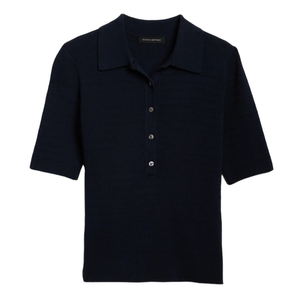 Banana Republic Black Polo Sweater